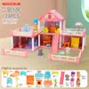 Amazon Casa de Bonecas DIY Crianças Menina Princesa Grande Castelo Villa Casa Presente de Aniversário Casa de Brinquedo Brinquedos