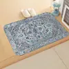 Tapete de Chão de Flanela Estilo Retrô Transfronteiriço, Tapete Absorvente de Água Antiderrapante para Entrada de Banheiro, Tapete de Chão para Banheiro e Vaso Sanitário de Fácil Cuidado