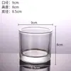 Vaso de Vidrio Grueso de Doble Capa para Velas Base Gruesa Portavelas de Aromaterapia Estilo Europeo Rayas Verticales Vaso de Vidrio Grueso para Velas Vaso para Velas con Base Curva