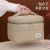 Nueva bolsa de maquillaje portátil de gran capacidad para viajes, bolsa multifuncional para almacenamiento de artículos de tocador y cosméticos, bolsa de tocador de mano para viajes