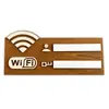 Placa Lembrete Wifi de Madeira Placa Manuscrita Lembrete Caloroso Placa de Madeira Senha Wifi Pendurada na Parede Pública Estoque Pronto
