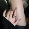 Anel de Fogos de Artifício Azul Doce Fresco Exquisito para Mulheres Elegante Leve Luxo Coração Versátil Aberto Ajustável Anel Estilo ins Anel Dedo Indicador Tendência
