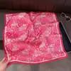 Lenço de Seda Estilo Coreano Nicho Retrô Estampa Floral Paisley, Xale Quadrado Elegante e Fashion de Alta Qualidade