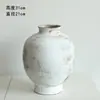 Vaso de Flores de Cerâmica Grossa Estilo Silencioso com Flores Secas Estilo Zen Vaso Medieval Pote de Cerâmica Artesanal Ornamentos Decorativos Japoneses de Cerâmica