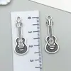 1 Novo Pingente de Liga de Prata Antiga Nota Musical Guitarra Pipa Pingente DIY Pulseira Colar Acessórios de Joias