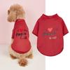 Ropa para perro verano transpirable lazo de amor inglés amo a mi papá estampado ropa de dos patas camiseta de malla