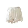 Calças de três pontos femininas verão saia fina solta jk calças de segurança atacado gelo seda renda sem costura anti-luz shorts