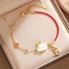 Pulsera de moda nacional Conejo de Jade para mujer estilo lujo ligero moneda de cobre NAFU Marca de la suerte moda de alta gama regalo año del conejo para novia