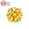 Aretes de Titanio F136 con Base de Cuenco y Cuatro Garras Incrustados Circonita Grado 5A Rosca Externa para Lóbulo y Hélice Joyería de Piercing Simple de Nicho