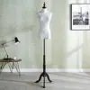 Suporte de Exibição Modelo Adereços Loja de Roupas Manequim Corpo Inteiro Vitrine Manequim Vestido de Noiva Suporte de Manequim Meio Corpo Feminino