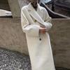 Abrigo de Lana de Alpaca Suri 100% para Mujer, Extra Largo, Engrosado, Cálido, Chaqueta de Lana Invernal de Alpaca de Pelo Largo