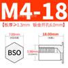 Bso-M4 Agujero Inferior 6.0 Acero al Carbono Galvanizado Pasador de Presión Hexagonal Tuerca de Presión Tornillo Varilla Roscado Completamente