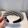 Diadema Liu Ding Exagerada Europea y Americana para Mujer de Ala Ancha Esponja Cristal Transparente Combinable Personalizada Moda Diadema Internet Rojo Tarjeta para el Cabello Moda