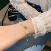 2026 Nova Versão Coreana Corrente Pérola de Água Doce Simples e Estiloso Pulseira Feminina Tendência, Joia Pulseira Feminina Elegante de Alto Padrão