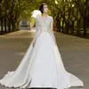 Vestido de Novia Satinado de Alta Resistencia para Novias 2026 Nuevo Otoño e Invierno Vestido Principal Textura de Alta Calidad Petite Manga Larga Estilo Vintage