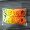 Bestseller Transfronteiriço Pacote com 50 Elásticos de Cabelo em Pote e Saco, Scrunchies Degradê em Duas Cores, Elásticos de Cabelo Pretos, Elásticos de Alta Elasticidade