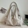 Bolsa Cruzada de Hombro Único Nueva de Verano para Mujer, Bolso de Tela Ligero para Llevar en la Mano, Bolso para el Brazo Urbano Simple Japonés Versátil