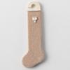 Meias longas quentes para bebê recém-nascido, primavera, outono, inverno, fleece de coral, forradas com fleece, grossas, de terry, para panturrilha