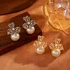 Brincos Vintage Mousse de Café Vinha Flor Vazada para Mulheres, Elegantes e Luxuosos, Brincos Versáteis