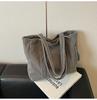 Cross-border Simples Nova Bolsa de Veludo Cotelê Bolsa Feminina Comutador Grande Capacidade Estudante Classe Bolsa de Ombro