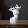 Porta incienso de cerámica de ciervo lindo, mascota de té creativa, decoración de escritorio, quemador de incienso para el hogar, soporte para varillas de incienso, adorno