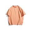 Vestido de verano sureño 2024, nuevo estilo japonés, color liso, básico, cuello redondo, manga corta, camiseta informal de algodón para hombre