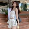 Nuevo Sexy Ajustado Cubre Vientre Cintura Alta Dulce Lindo Floral Conservador Manga Larga Camisa Exterior Abertura Traje de Baño Traje de Mujer