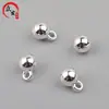 Pingente Redondo Esférico Banhado a Ouro 18K de Cobre com Alta Retenção de Cor e Corrente com Pingente de Gota Pendente Acessórios para Joias Artesanais DIY