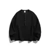 Ropa para Hombre Beijie 2026 Primavera Nuevo Sudadera Pulóver de Color Sólido con Cuello Henley Marca Trendy Unisex Chaqueta Pulóver