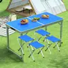 Mesa de Exterior Portátil Liga de Alumínio Dobrável Mesa de Jantar Dobrável Mesas e Cadeiras Piquenique Mesa Pequena Mesa de Feira Redonda Metabo