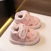 Botas de nieve para bebé niña, zapatos de algodón para niño pequeño e infantil, forradas de felpa y engrosadas, de 0 a 6 años, zapatos suaves para caminar de invierno, botas para niñas