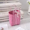 Comércio Exterior Spot Bolsa de Palha Colorida Cesta Pequena Cesta de Palha da Moda Cesta Grande de Legumes Costurada Bolsa a Tiracolo Bolsa de Praia