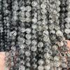Grado de joyería 7A Cristal negro natural cuentas sueltas para el cabello Cristal semiacabado joyería diy con cuentas cuentas al por mayor