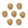 Flor de Diciembre Método Antiguo Transferencia Cuentas Esmalte Cloisonné Aceite Cuentas Huecas Pizarra Oro Pulsera DIY Accesorios Cuentas