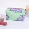 Bolsa de Cosméticos Estampada Multifuncional Necessaire Grande Capacidade Quadrada Impermeável Bolsa de Armazenamento Maquiagem de Mão Almofada de Maquiagem