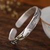 Pulseira de prata esterlina 999 masculina, prata esterlina aberta, personalidade retrô, dominadora, moda, pulseira de prata sólida masculina, presente