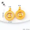 Tienda de Oro Mismo Estilo Arena Dorada Accesorios DIY Mortero de Diamante Colgante de Espiga de Trigo Calabaza con Diamantes Dios Amarillo de la Riqueza Giratorio Colgante de Arena Dorada