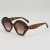 Nuevos Lentes de Sol Retro de Moda para Mujer, de Alta Gama, Montura Grande, Lentes de Sol de Moda Personalizados, Estampado de Leopardo Ojo de Gato Europeo y Americano para Hombre