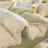 Conjunto de Quatro Peças de Lençóis e Capas de Edredom Estilo Ins de Qualidade Classe A para Casa, Conjunto de Roupa de Cama com Capa de Edredom de Algodão Lavado Estilo Fresco, Conjunto de Três Peças
