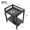 Soporte acero-madera con casa de té junto a cenicero mesa de mahjong mesa auxiliar pequeña mesa de centro mesa tablero de mesa de café engrosado sala de juegos de mesa té
