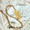 Tendencia Nacional Collar Vietnamita de Arena Dorada, Colgante de Ábaco Ruyi de la Fortuna Retro Estilo Palacio para Mujeres, Joyería Versátil y Duradera