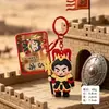 Chaveiro Cartoon Três Reinos Lu Bu Guerreiro Versão Q Pingente Pequeno Decoração de Mochila de Estudante Celebriedade dos Três Reinos Pingente de Chave