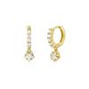 Brincos de prata s925 com agulha, moda, simples, estrelas coloridas, zircônia, brinco de orelha feminino, joia de orelha geométrica de personalidade para o Instagram