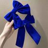 Pinza para el cabello con lazo azul Klein para mujer, Tocado de alta gama, Nueva tela, Pinza para flequillo, Elegante pinza de pico de pato azul