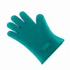 Guantes de Silicona para Hornear Anti-quemaduras de Cocina, Engrosados y Aislados, Guantes de Horno de Cinco Dedos para Hornos de Microondas, No Calientes al Tacto
