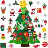 Venta Directa Transfronteriza Más Vendido Árbol de Navidad de Fieltro DIY Árbol de Navidad de Dibujos Animados de Fieltro para Niños Decoraciones Festivas Venta al por Mayor