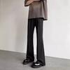Pantalones de Hielo de Seda para Hombre de Verano Estilo Hong Kong Modernos Nicho Atractivos Delgados Caída Transpirables de Longitud Completa Transfronterizos