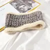 Diadema de lana tejida con lentejuelas estilo coreano Dongdaemun Cool Sweet Girl Casual Versátil para todo tipo de peinado Diadema ancha de ala ancha para lavar el cabello para mujer Retro