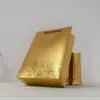 Bolsa de Regalo, Bolsa de Cartón Dorada, Bolsa para Empaque de Joyería, Bolsa de Regalo para Joyería, Bolso de Mano, Logo Personalizable Listo para la Venta