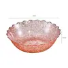 Nuevo plato de frutas transparente con patrón de diamantes para uso doméstico en la sala de estar, bandeja de alta estética para bocadillos y dulces, plato de exhibición de plástico